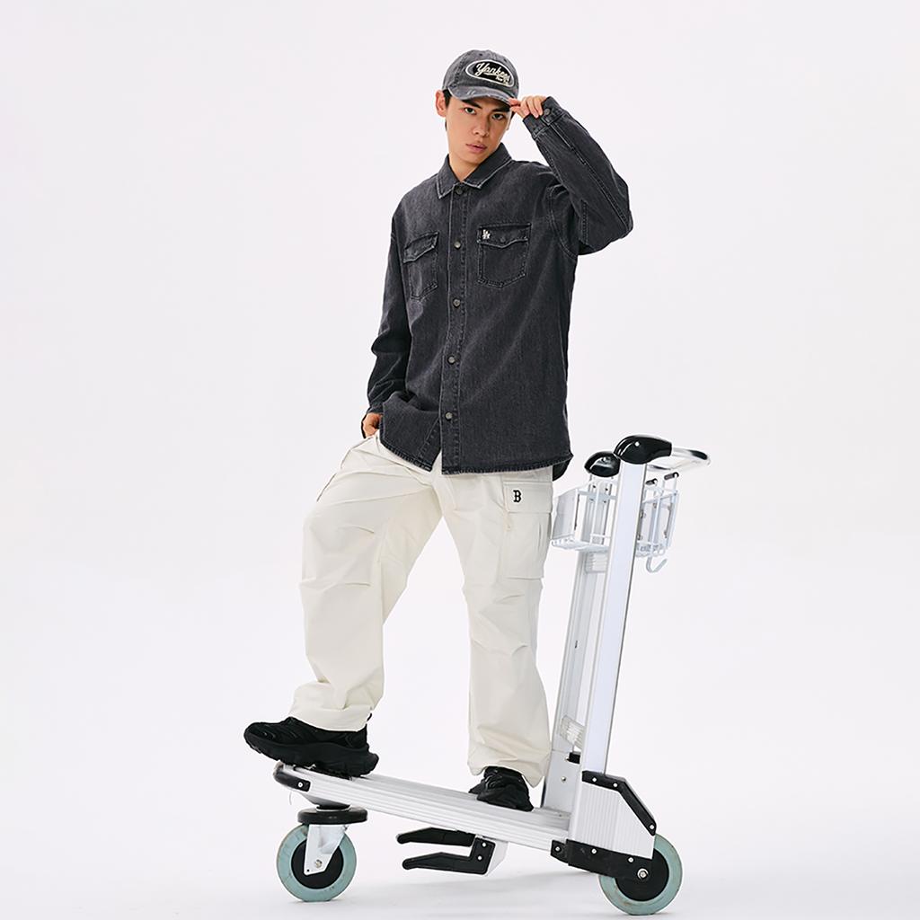 New MLB Preppy Style Collection Los Angeles Dodgers 25FW Shirt Unisex Standard Black 3ADRV0154-07BKS