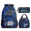 Game Astro bot peripheral printing fashion primary and secondary school students schoolbag three-piece set multi-function large capacity