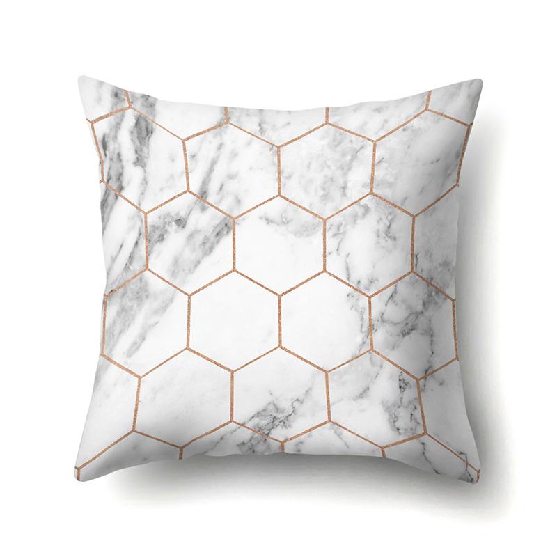 Polyester Pillow Case Automobile Decoration Home Printed Pillow Case Waist Cushion Cover Car Cushion Head Cushion Cover