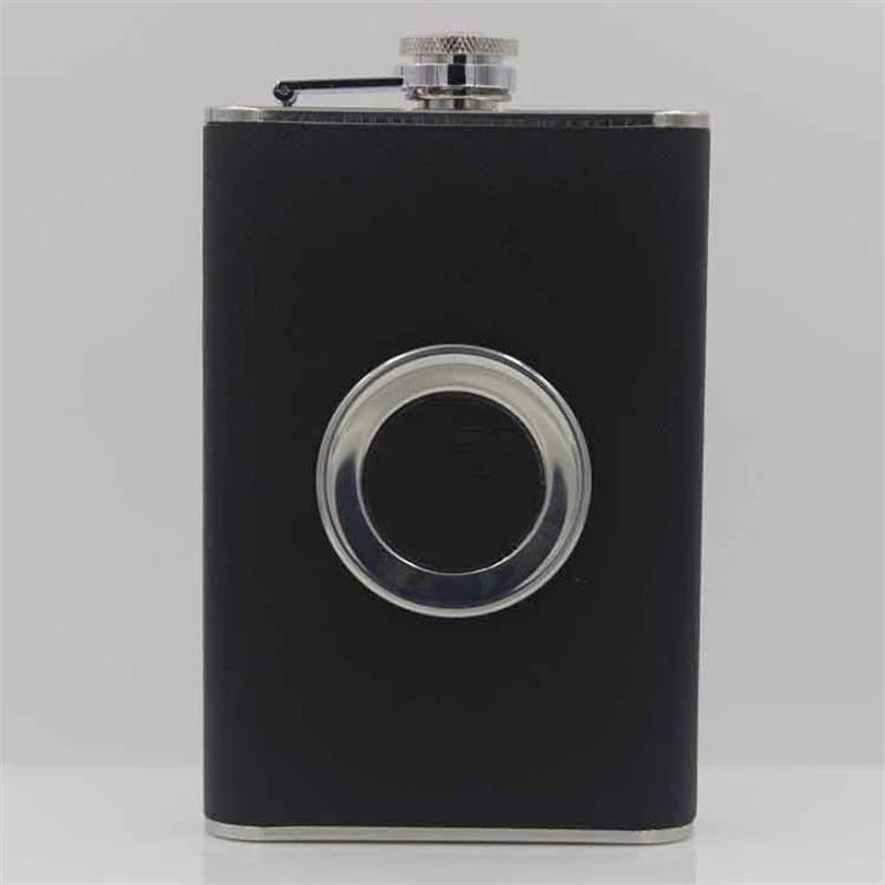 Hip Flasks Sets With Cup Funnel 8oz Portable Flagon Stainless Steel Whiskey Alcohol Bottle Mini Bottles Man Gift
