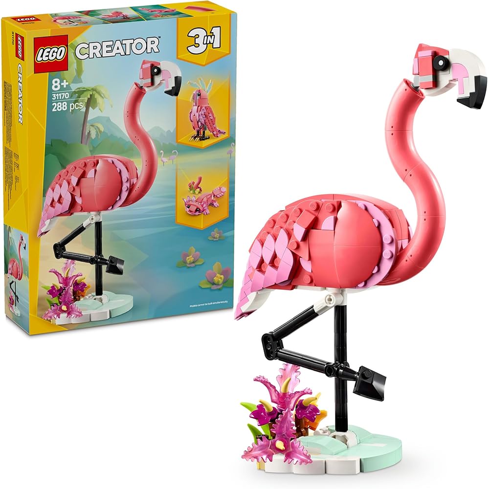 

LEGO Creator Animal Pink Flamingo Toy Building Blocks for Kids Ages 8-10