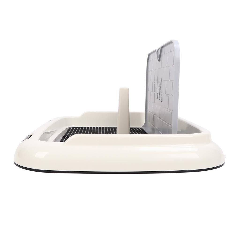 Dog Potty Tray Indoor Puppy Pee Pad Holder Pet Potty with Wall Cover for Small and Medium Size DogsBlack