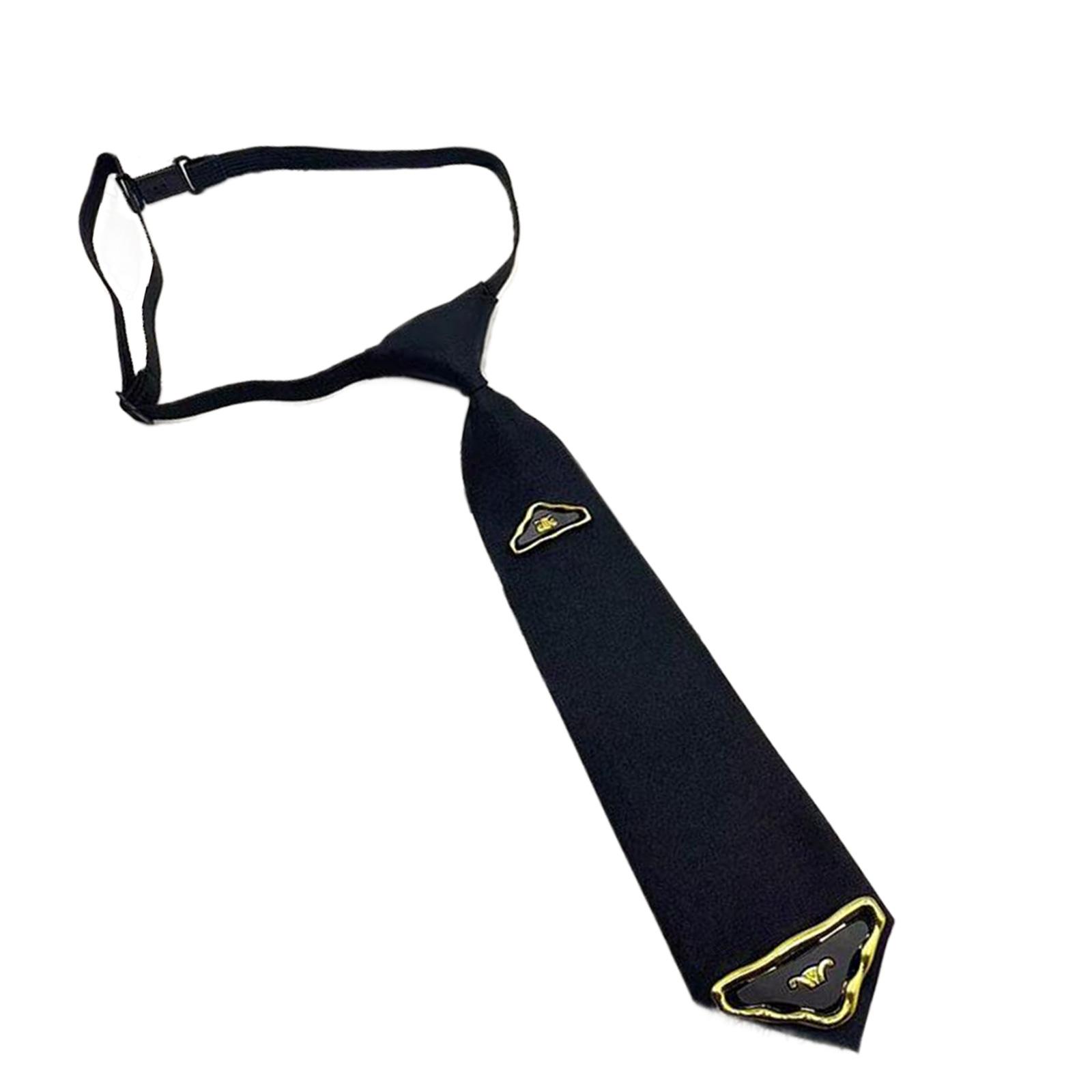 

Галстук в стиле преппи для школы с треугольным подвесом, винтажный предварительно завязанный галстук, галстуки для взрослых и детей, галстуки для студенческой формы чёрный