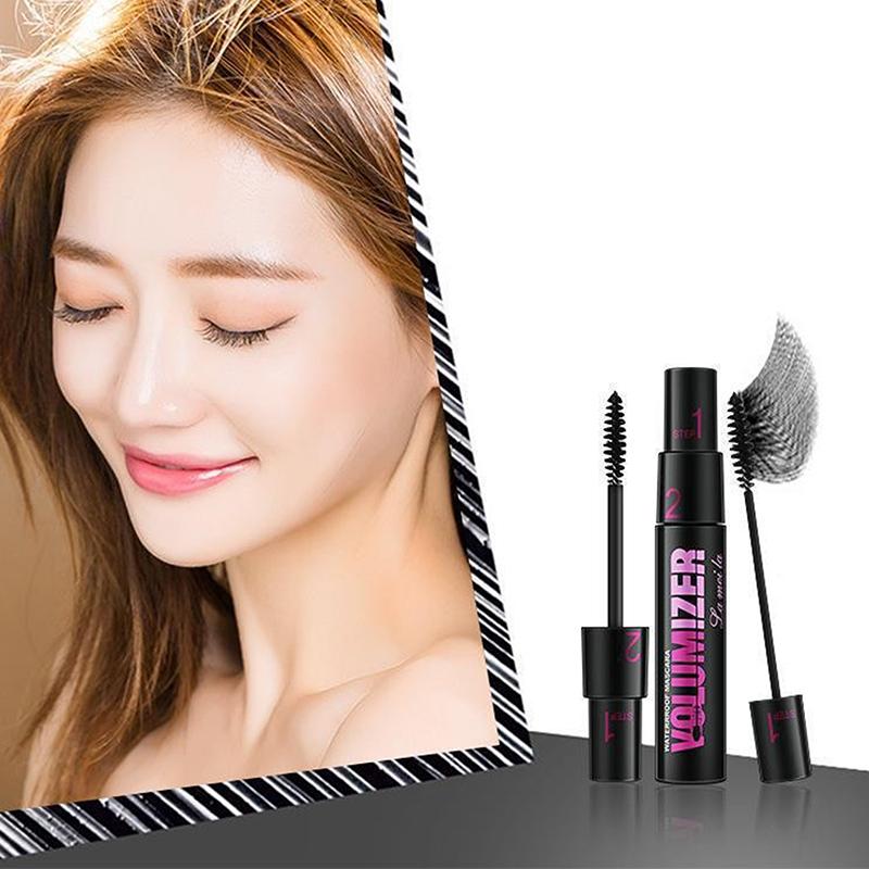 2In1 Double Purpose Mascara Waterproof Thick Lengthening Lash Extension Sweatproof Curling Brushes Eye Fiber Mascara Eyelashes