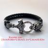 Fashion Men's Viking Wolf Head Hammer Bracelet - Nordic Pirate Style Jewelry Gift