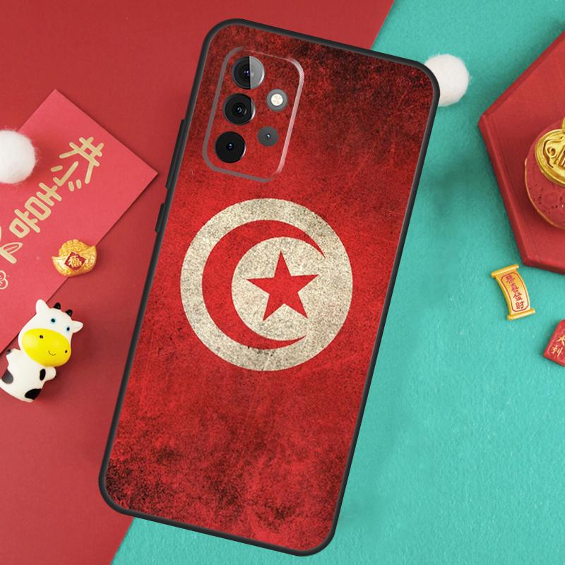 Tunisia Flag Map Case For Samsung Galaxy A34 A54 A14 A15 A25 A35 A55 A53 A33 A13 A52 A32 A12 A51 A71 Cover