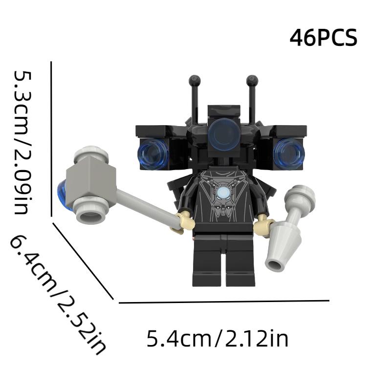 Skibidi Toilet Toy Abs Plastic Building Blocks For Kids 669d Super Tv Man