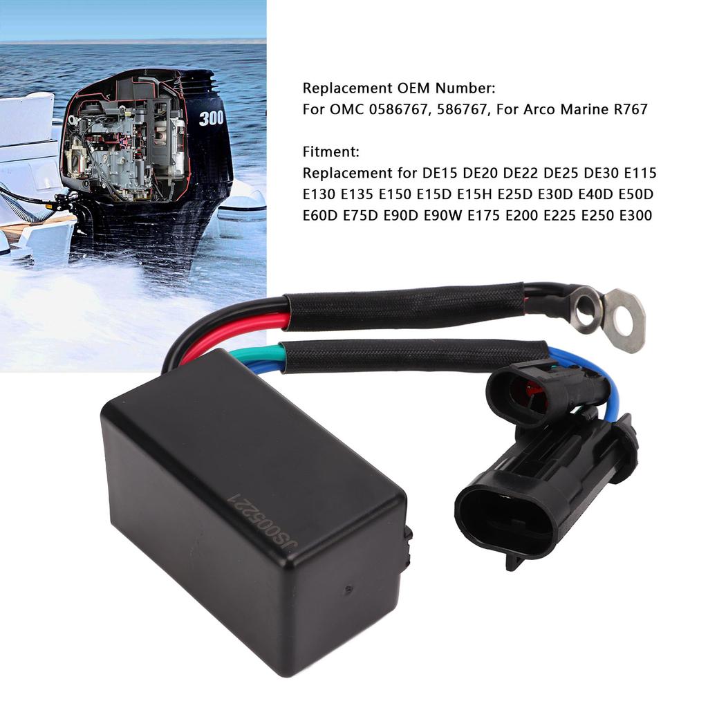 Outboard Engine Tilt Trim Relay 12V 586767 Replacement for 135 E135HSLABK Model Tilt Trim Relay
