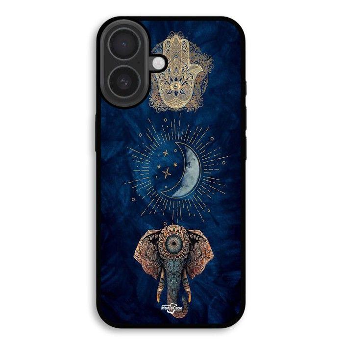 Coque de téléphone - MANIACASE - iPhone 17 - Hamsa et Ganesha - Silicone TPU - Souple