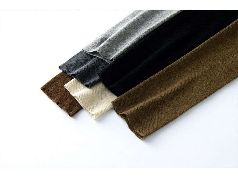 Early Autumn Cashmere & Mulberry Silk High-Neck Slim Fit Knitted Sweater for Women