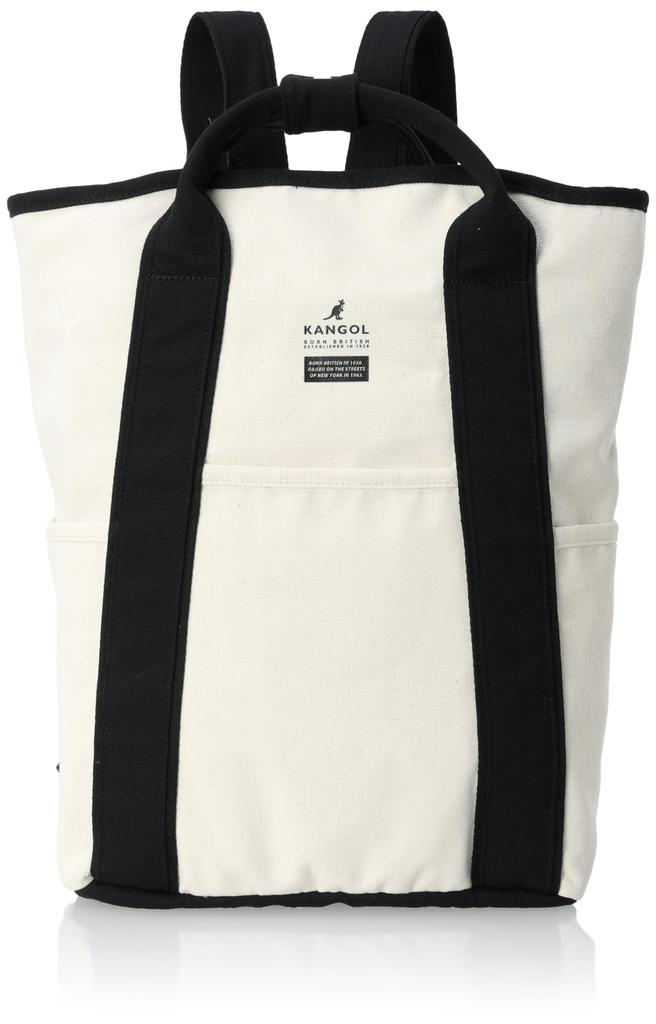 Kangol KGC-2 Tote BagBackpack, 2-Way, Thick Cotton Canvas, White, 250-2193