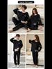 Korean Cartoon Couple Pajamas: Long Sleeve Cotton Sleepwear for Women and Men, Spring To Winter