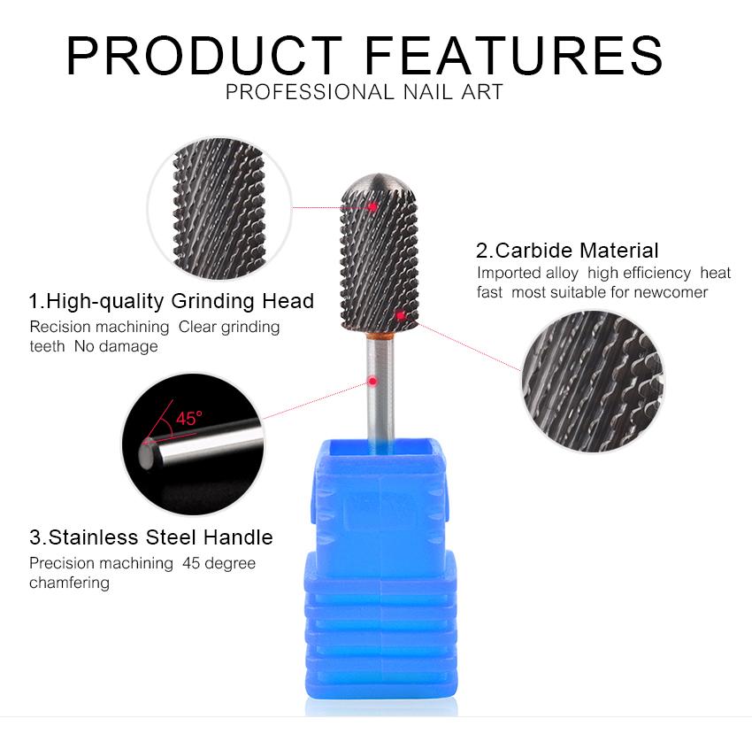 kads Alloy Nail Drill Bits Polisher Milling Cutters  for Manicure Pedicure Electric Nail Drill Machine