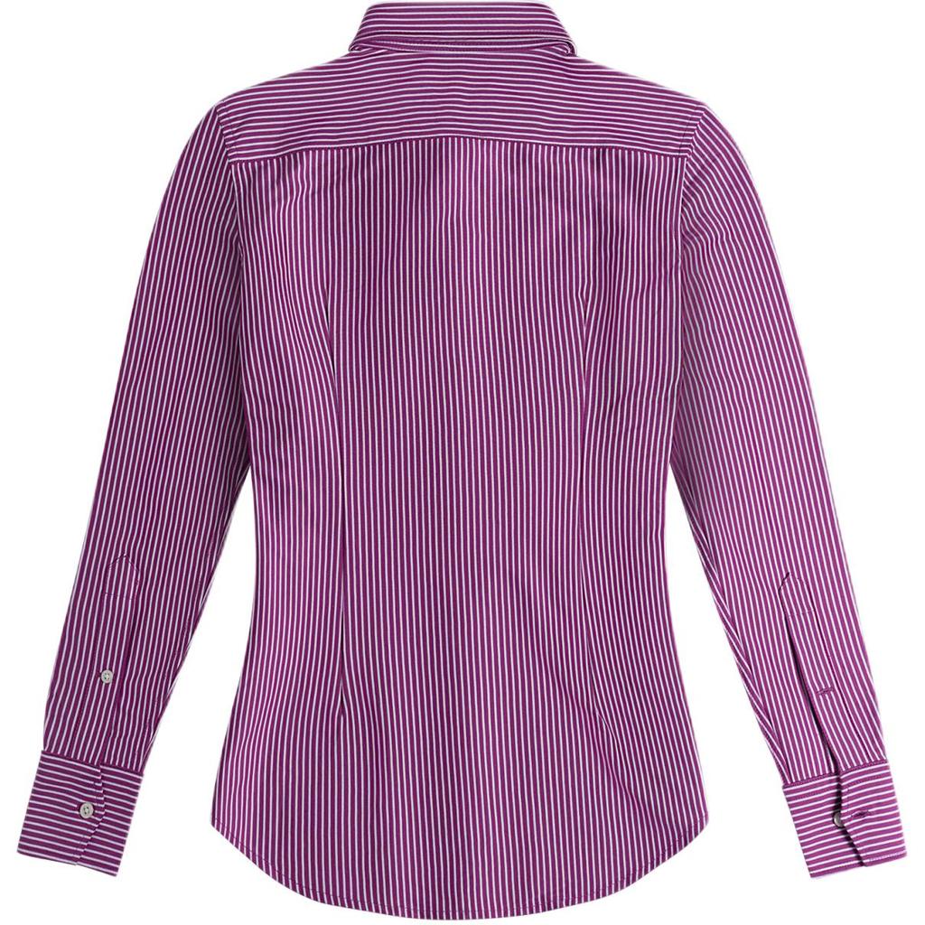 Polo Ralph Lauren Polo Striped Pony Logo Embroidered Long Sleeve Shirt Women shirts Purple 211633498-002