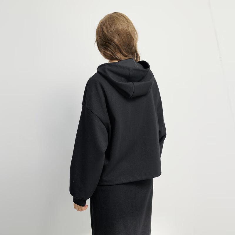 Women's H-Type U-Neck Drawstring Zipper Short Jacket