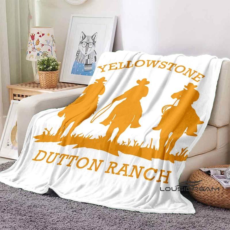 Personalisierbare 3D-gedruckte Yellowstone-Thermodecke, Geeignet für Wohnzimmer, Schlafzimmer, Bett, Sofa, Bürogeschenk, Flanelldecke