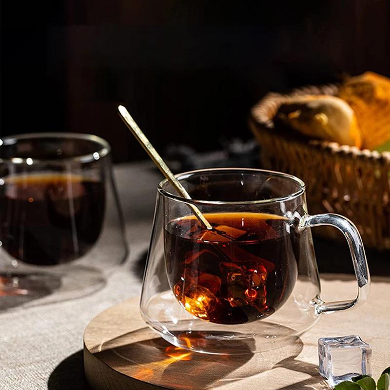 Double Glass Coffee Cup, Heat-resistant Italian Espresso Cup, Insulated Cup, Latte Cappuccino Tea Beverage Set