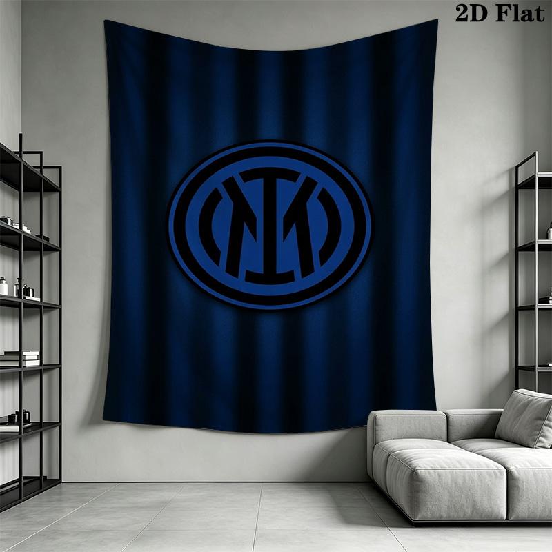 Inter Milan Crest Wallpaper Bedding 1 Duvet Cover 2 Pillowcase Without Core Christmas Birthday Gift Duvet Cover And Pillowcase