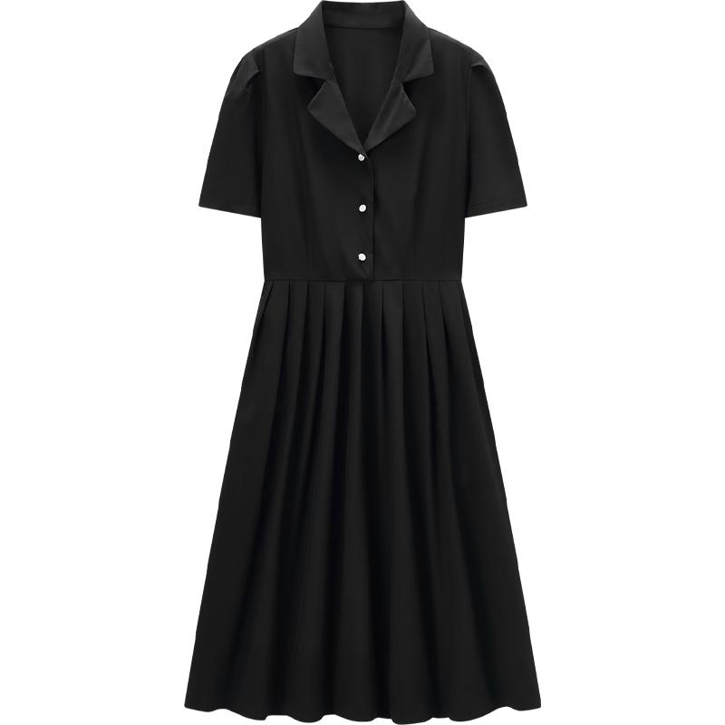 Aijutu Classic Short Sleeve Little Black Dress L