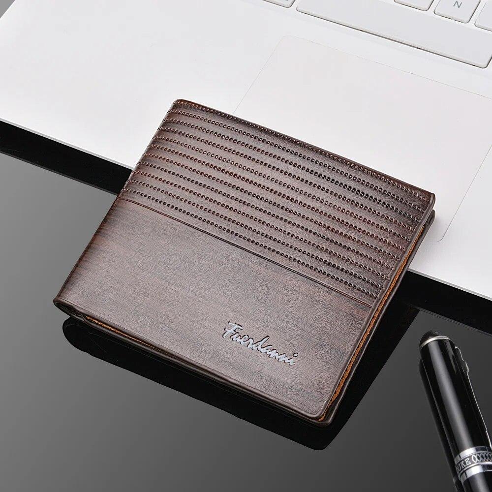 

Men s Business Short PU Leather Wallet Men s Slim-fit Soft Leather Credit Card Holder Fashion Solid Color Multi-functional Men s