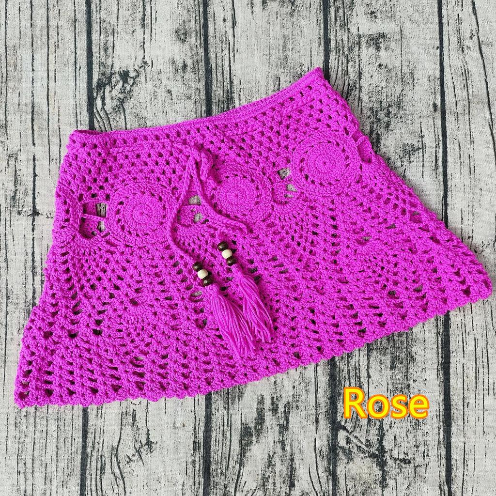 8-Color Handmade Crochet Beach Dress Bikini Cover-Up