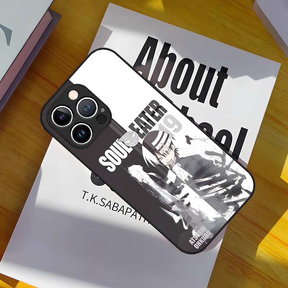 S-Soul Eater Phone Case Glass Cover For IPhone 17 15 Pro Max 14 Pro 16 12 11 13 Mini X XR XS 8 7 Plus SE