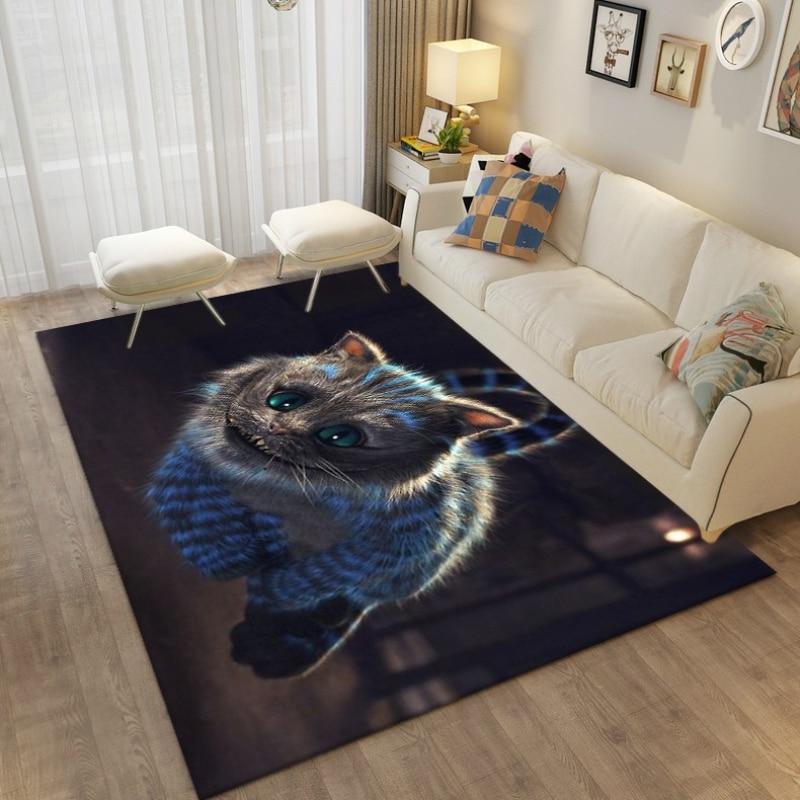 Cartoon Cute Cat Animals Carpets Rug for Living Room Bedroom Children's Room Decorative Floor Mat Kithen Bath Non-slip Area Rug