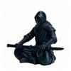Sitting Pose Warrior Figurine 3D Printed Zen Statue Collection Ninja Ornaments  Gift