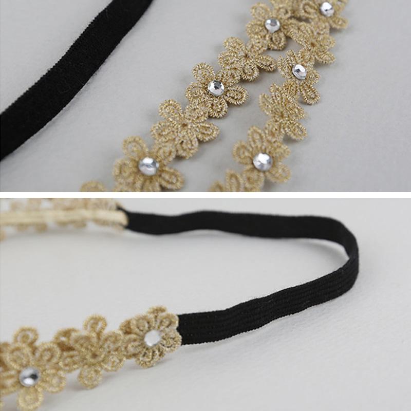 Lace Baby Headband Crown Flower Baby Girl Headbands Turban Infant Newborn Hair Bands For Girls