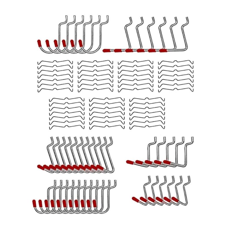 Multipurpose 114pcs Pegboard Hook Collection with Bins Accessory for Streamlineds Storage In Kitchen and Workspaces