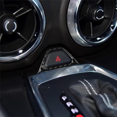 Fits For Chevrolet Camaro 2017-2019 Car Accessories Warning Light Button Carbon Fiber Car Sticker 3D Interior Decoration