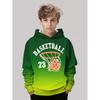 3D Digital Printed Basketball Element Gradient Pattern Goal Moment Hoodie, Perfect Gift
