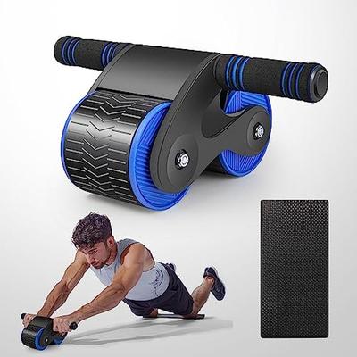 Roller Wheel, automatické odrazové břišní kolo pro fitness cvičení, břišní posilovač s podložkou, perfektní vybavení domácí posilovny pro muže, ženy