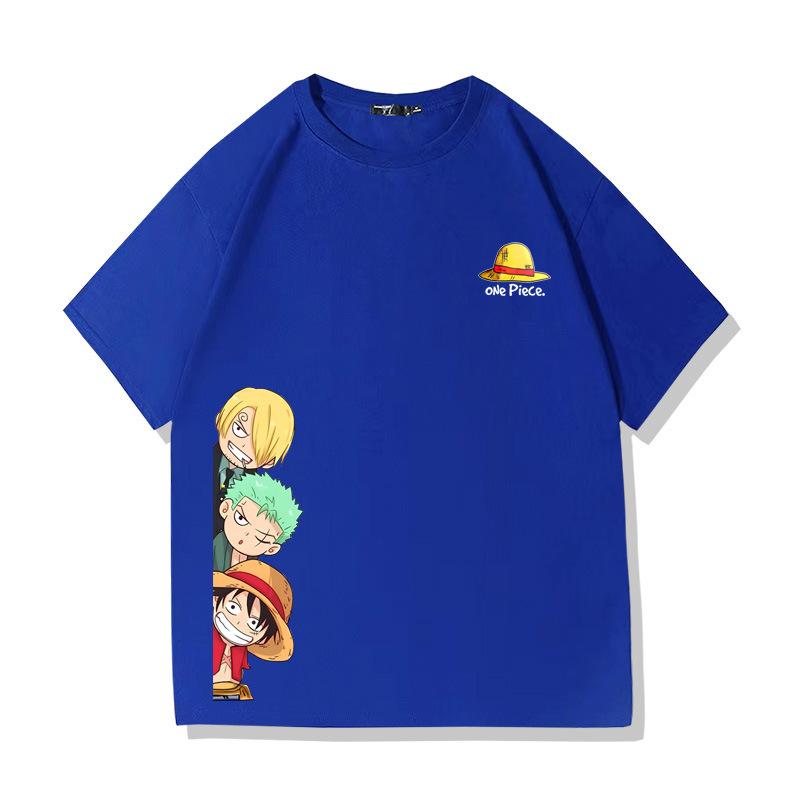 Pánské anime tričko One Piece Piráti Slamáku Monkey D Luffy Manga Grafika Pánské tričko Harajuku Krátký rukáv Topy Pánské oblečení