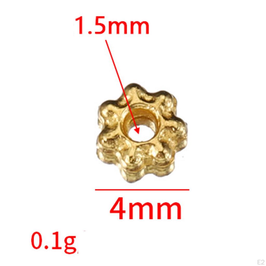 200 Stück Daisy Flower Spacer Perlen DIY Metall Floral lose für Schmuckherstellung,