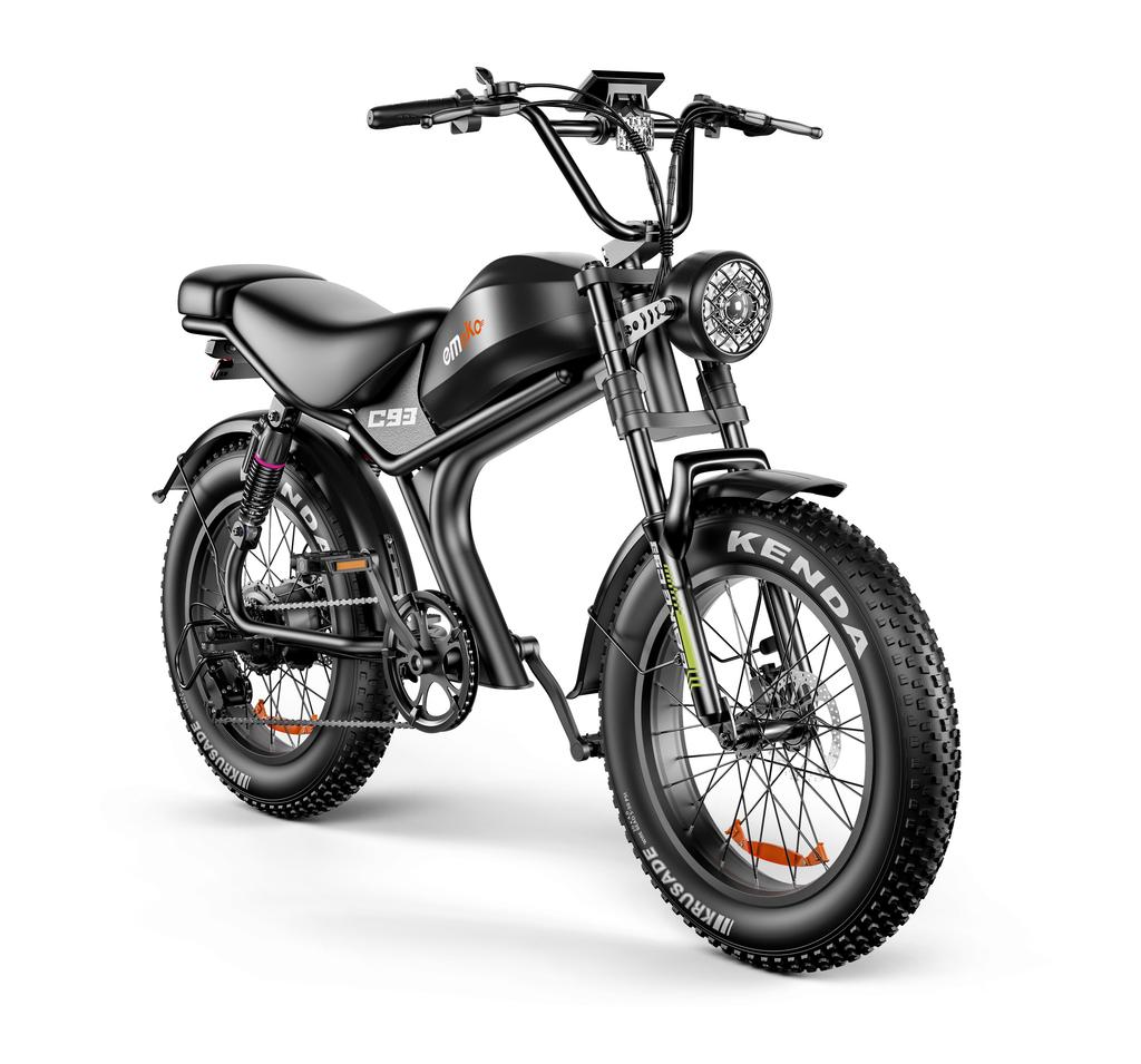 Emoko C93 48V Rychlé E-kolo mopedového stylu Tlusté pneumatiky 1000W motor pro dospělé