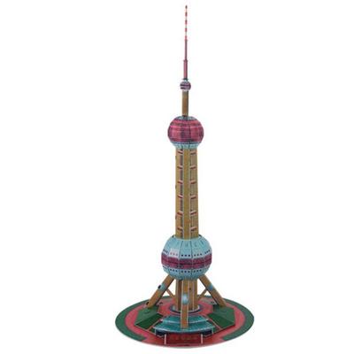 3D Sihirli Yapboz Dünyanın Ünlü Bina Serisi East Myungju Kulesi Kağıt Blok Kore 3d Yapboz