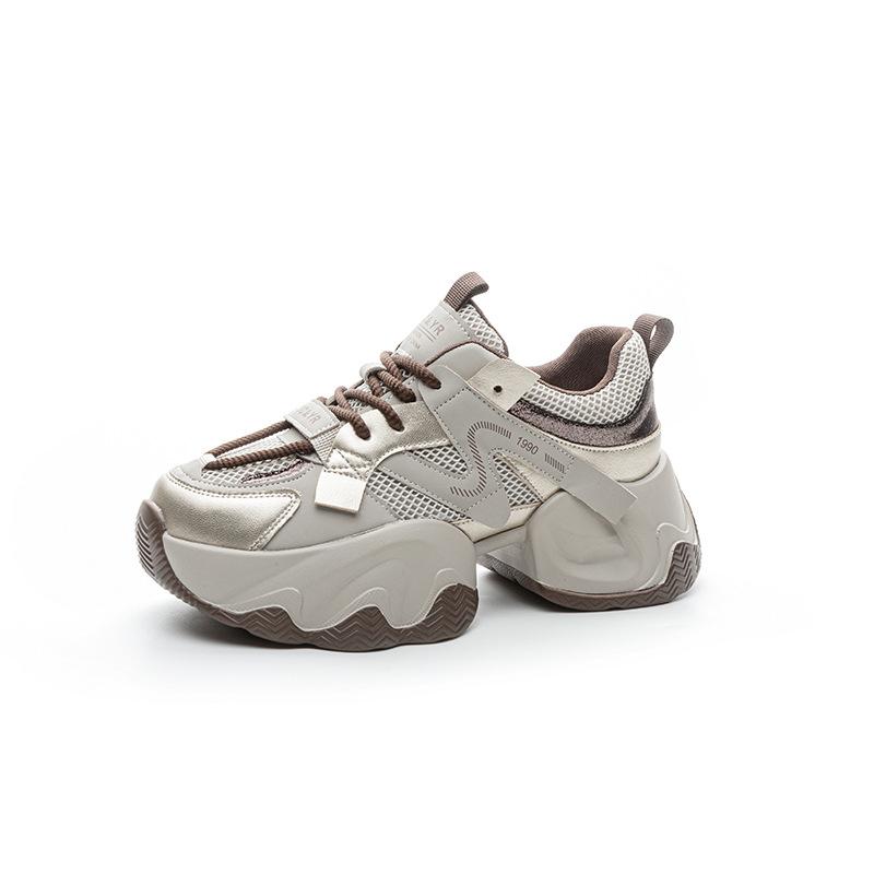 Daddy Shoes Girl 2025 New Popular Lace-up Trend Ins College Style Sports Versatile Platform Fashion Women's Shoes