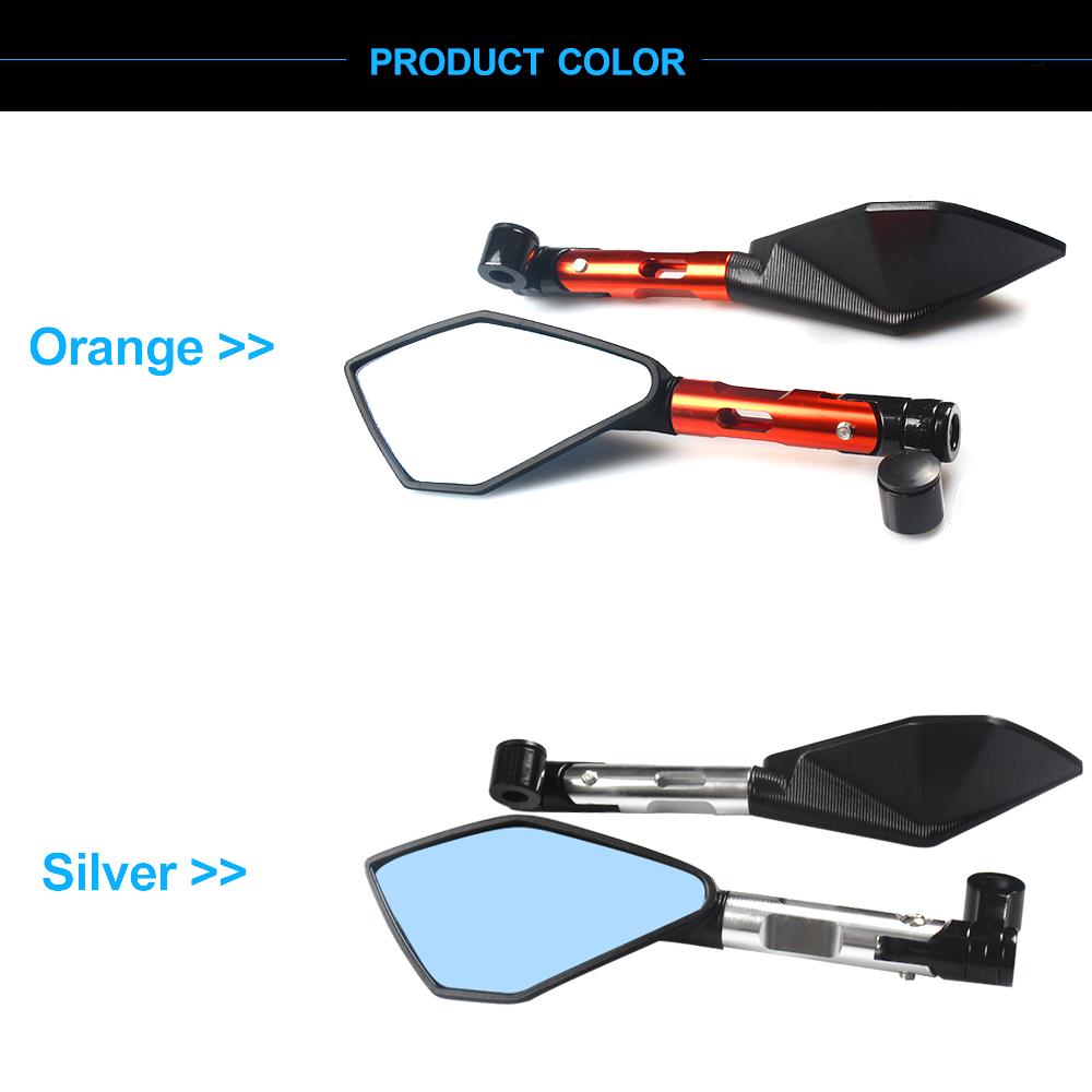 Univerzální motocyklové zpětné zrcátko Hawk-eye 8mm 10mm zrcátka na řidítka pro motocyklový skútr Dirt Bike E-bike modré