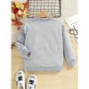 Girls' Stylish Casual Print Sweatshirt with a Round Neck