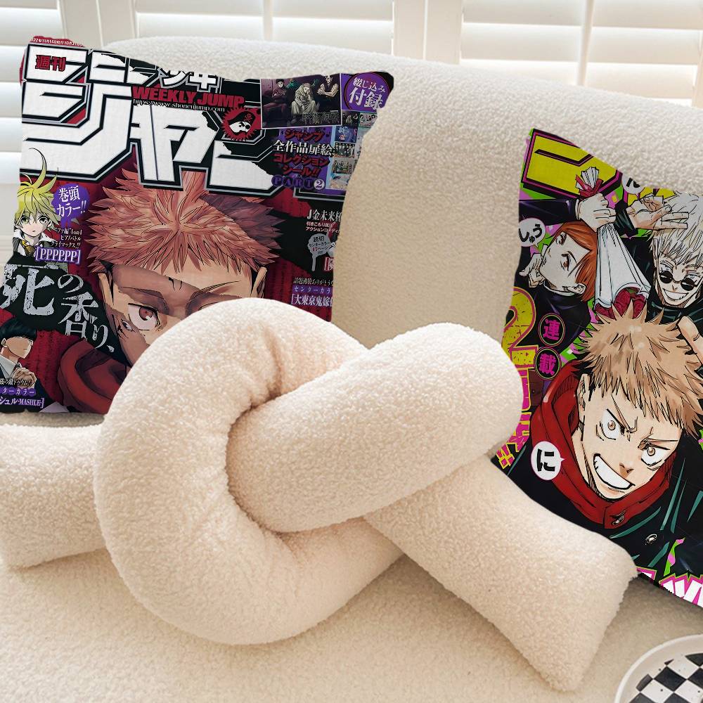 Jujutsu Kaisen Anime Kissenbezug Kissenbezug Polsterung Sofa Dekokissen Heimdekor Kissenbezug