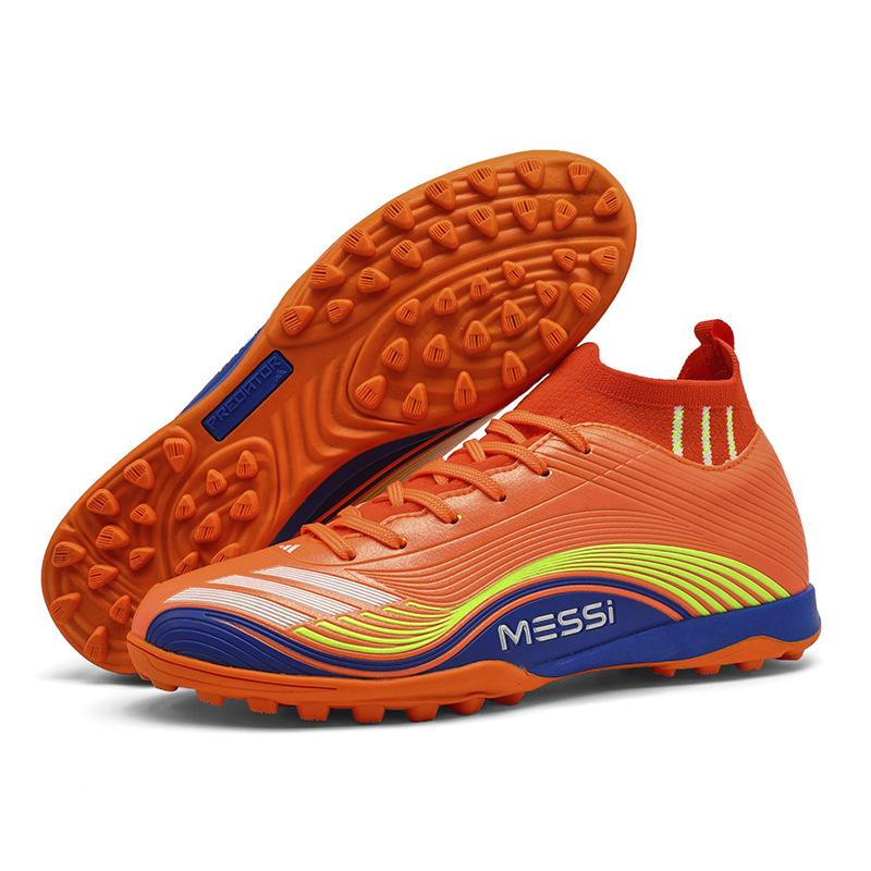 New High-Top Football Shoes Men'S Wear-Resistant Long Nails Broken Nails Adult Students Youth Game Training Sports Shoes
