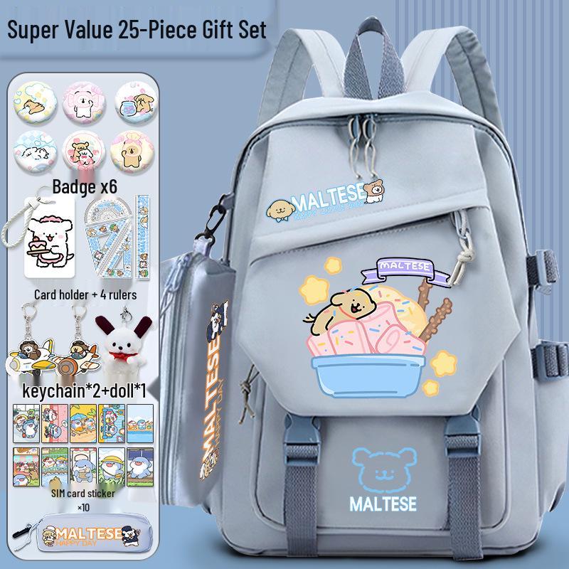 Lively Puppy Girls' Versatile School Backpack - Lightweight, Spacious & Perfect for Travel