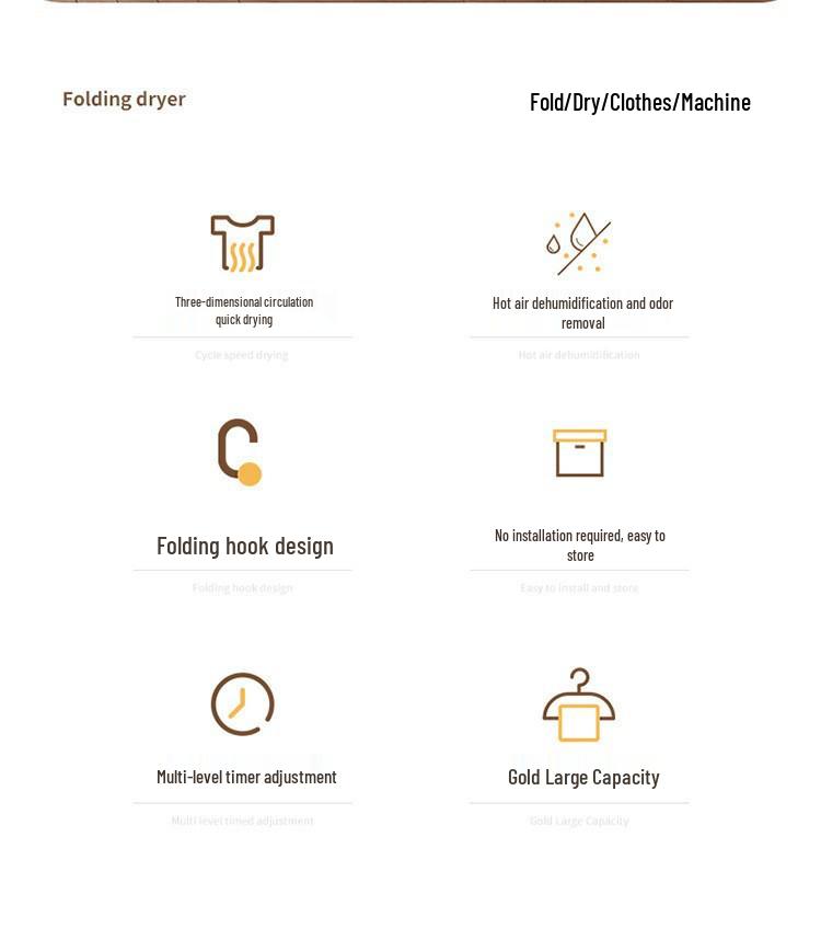 Portable Automatic Clothes Dryer: Compact Folding Travel & Household Drying Rack