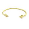 Les Trésors De Lily [M6180] - Gold Plated Bracelet 'Choreography' (arrows) - 68 Mm - Triangles 10x10 Mm