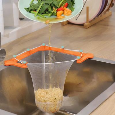 2 Set   Holder Filter Stable Corner Sink Strainer with 100PCS Sink Strainer Bag for Kitchen Waste Leftover