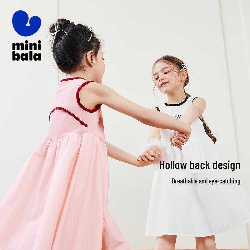 Летнее платье-трапеция без рукавов для девочек 130