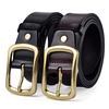 Popular Leather Belt Men's Cowhide Belt Leather Pin Buckle Casual Retro Pant Belt