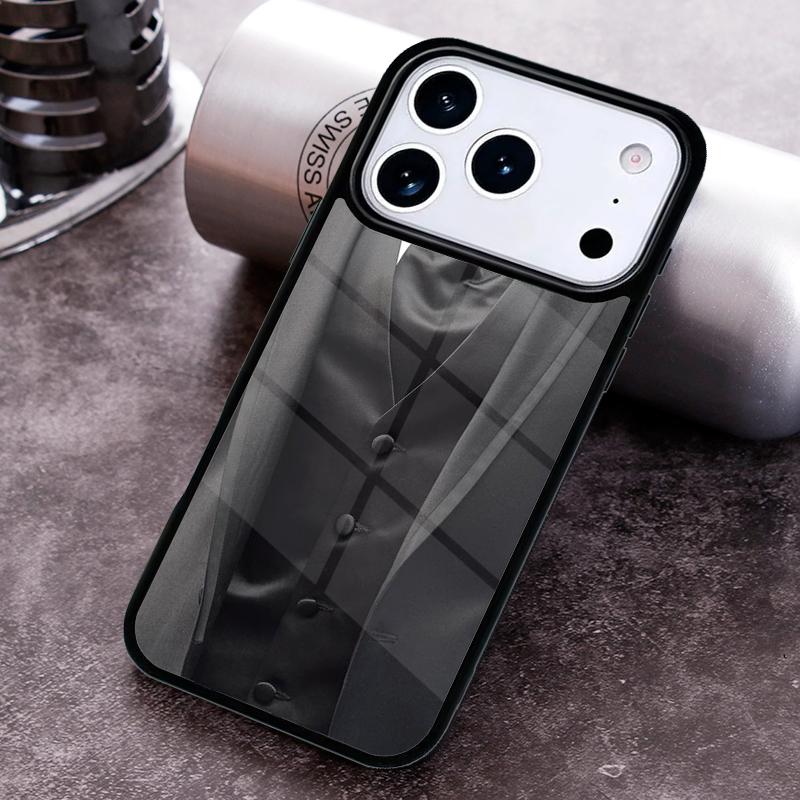 Man Suit Shirt Tie soft Phone Case for iPhone 17 16 15 Pro Max Air 14 13 12 11 Plus Shockproof Capa Cover