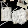 Ice and snow silk pajamas women's summer girls pure desire suspender shorts loungewear set pajamas sweet Korean ins style